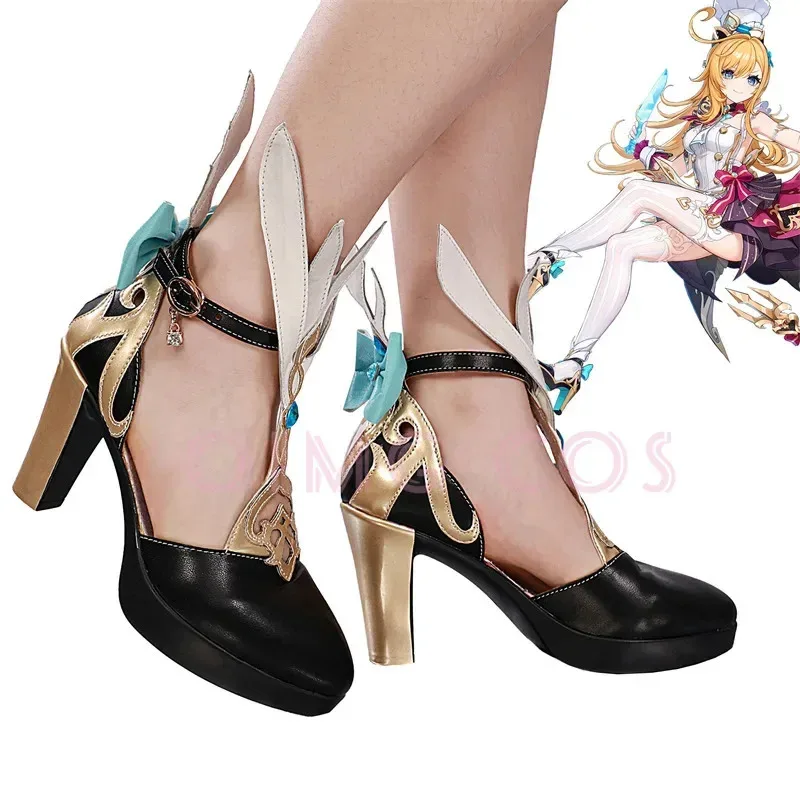 

Genshin Impact Escoffier Cosplay Shoes Chinese Anime Style Halloween for Women Game