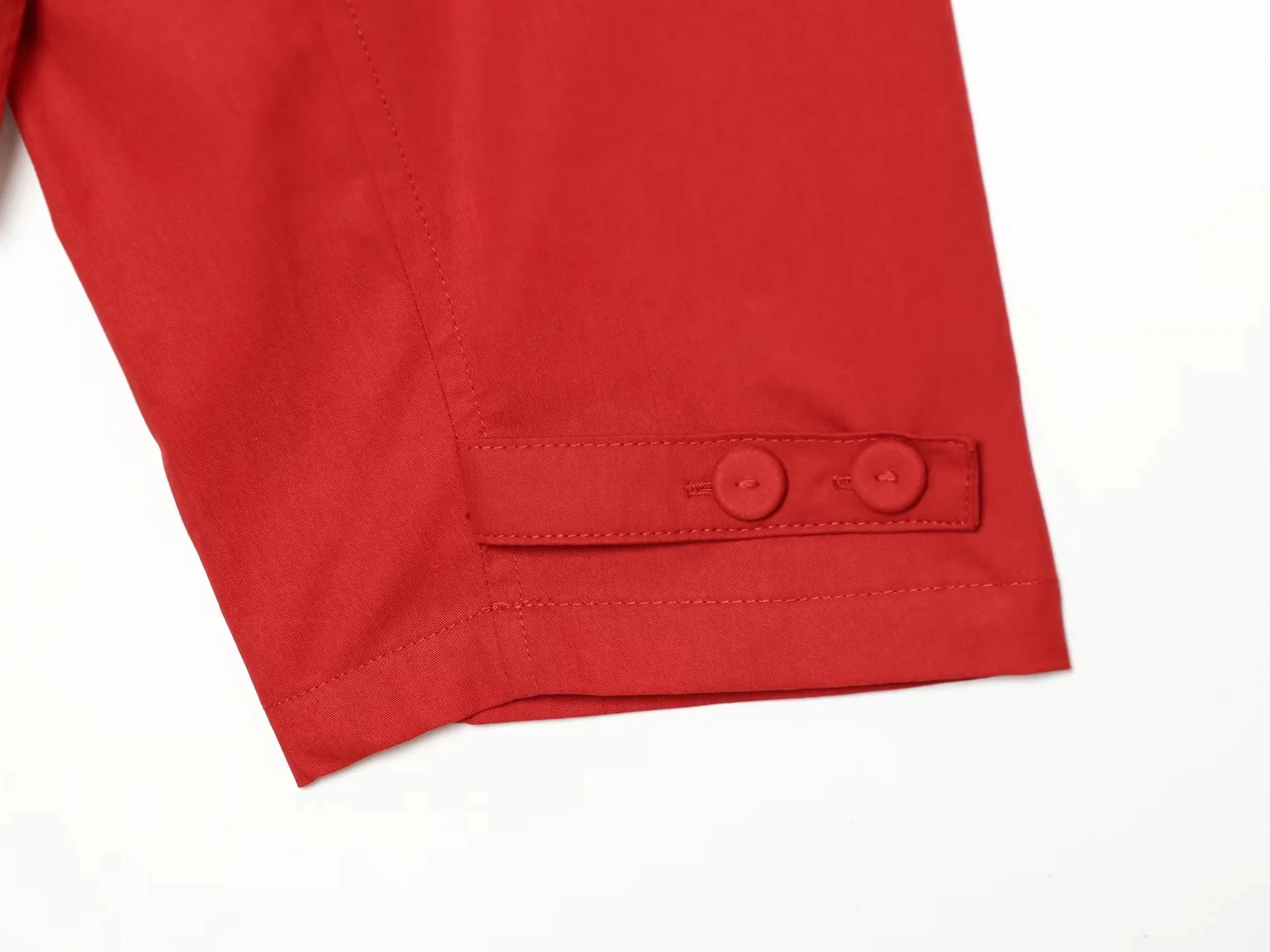 KONDALA Vintage Lässiger Chic Damenmantel in Rot mit Umlegekragen, Einreihig, Langarm, Gerade Geschnitten, Modischer Mantel 2026 – Detail 11