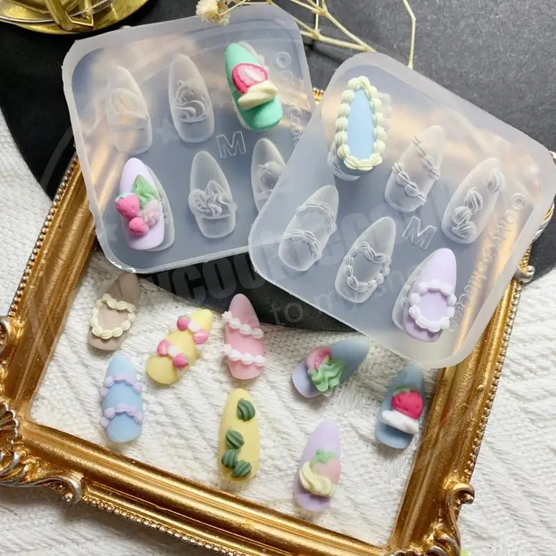 

Крем для торта 3D силиконовая резьба ювелирные изделия форма для ногтей DIY дизайн ногтей украшения для ногтей шаблон для ногтей подвески маникюр