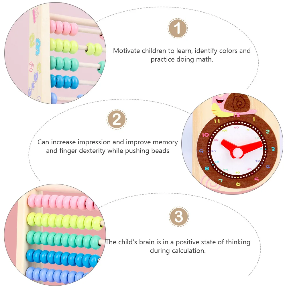 

Drawing Pad for Kids Abacus Rack Math Wooden Board Toddlers Frame Learning Tools