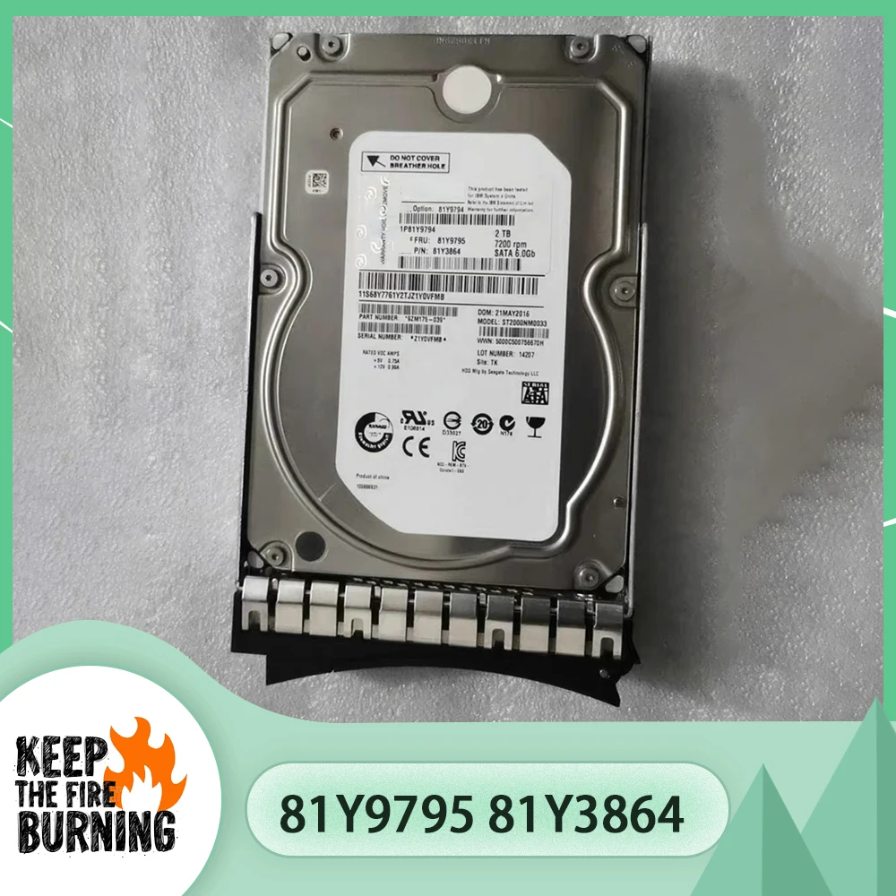 

For IBM Server Hard Drives X3650 2TB 7.2K 6Gb SATA 3.5“ 81Y9794 81Y9795 81Y3864 HDD