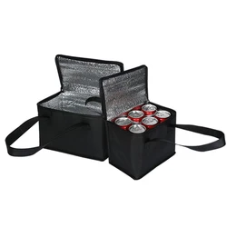 Isolierte Thermische Kühltaschen Tragbare Mittagessen Kühler Falttaschen Outdoor Picknick Eisbeutel Thermische Zinn Folie Lebensmittel Taschen Großhandel