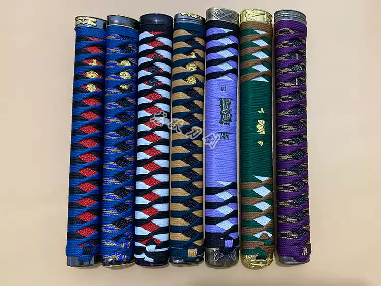 Multiple Styles, High Quality, 26cm Curved Handle Tsuka For Japanese Sword Katana, Double Color Sageo, High-grade Fuchi Kashira