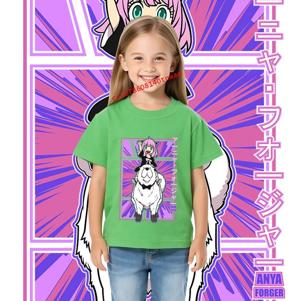 Camiseta de algodón con estamp - Anime Cosplay Anya reseña y precio
