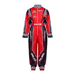 Children Racing Suit Cosplay Costume Red Cycling Suits Kid Halloween Cosplay Racing Jumpsuit Clothing