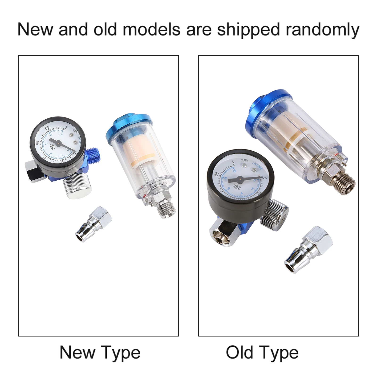 Car Compact Airline and Spray Gun Pressure Regulator Water Trap Inline Filter Valve Unit 1/4in Thread 150mm 0-140PSI Durable