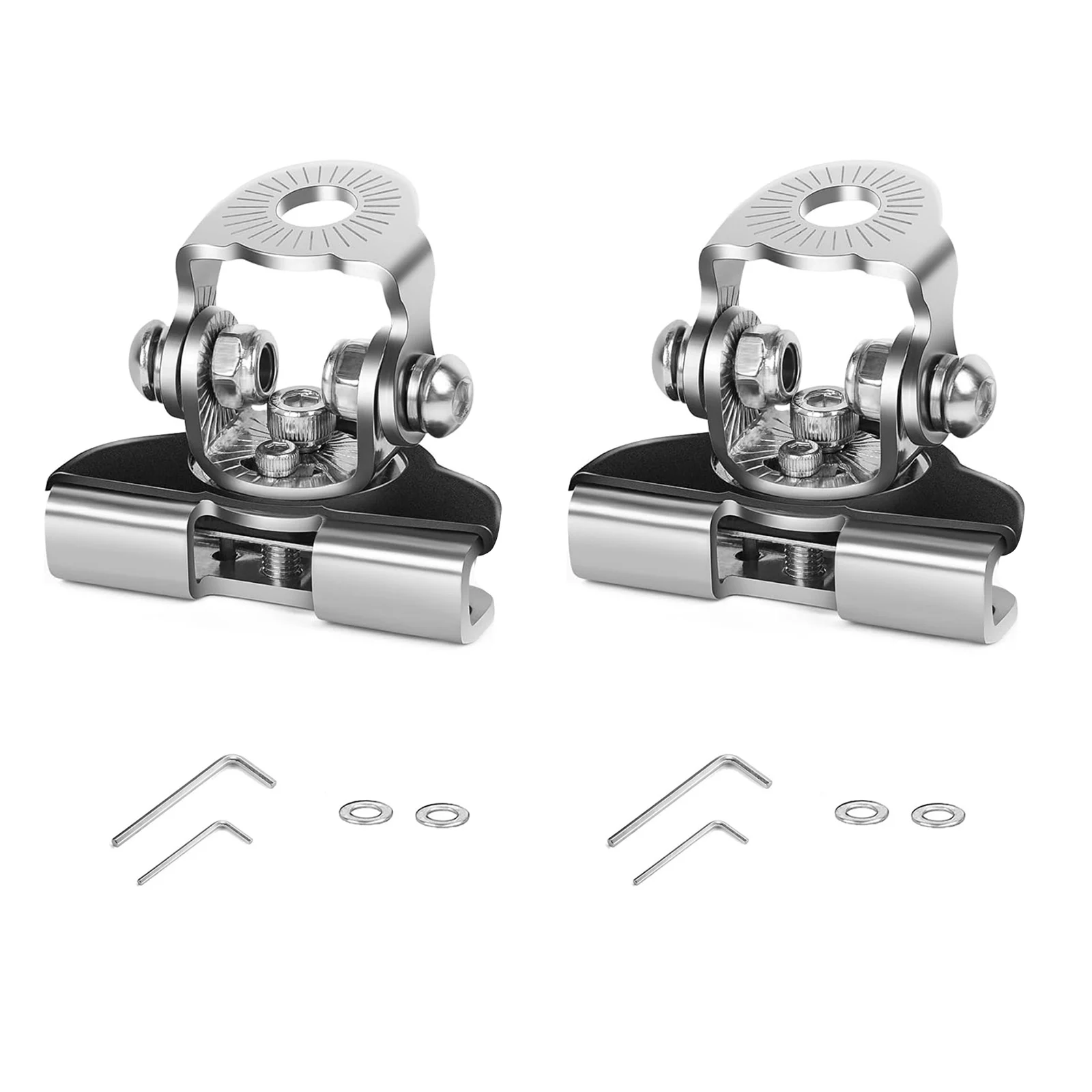 2Pcs/lot Stainless Steel Universal Car Auto Hood LED Work Light Mount Bracket Holders Clamp Engine Cover Light Mounting Clamp
