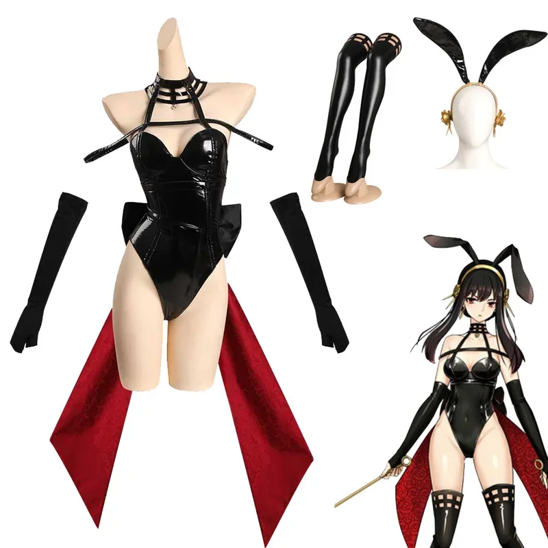 

Yor Forger Bunny Girl Jumpsuit Costume SPY× Cosplay FAMILY Fantasia Swimsuit Halloween Carnival Party Disguise Suit Roleplay Gir