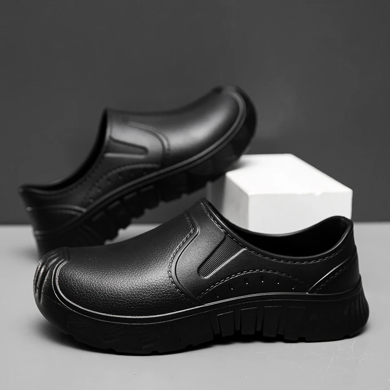 EVA Anti-slip Outsole Rain Shoes Short Tube Water /Kitchen Rubber Shoes Overshoes Car Washing Fishing Couple Shoes view 3