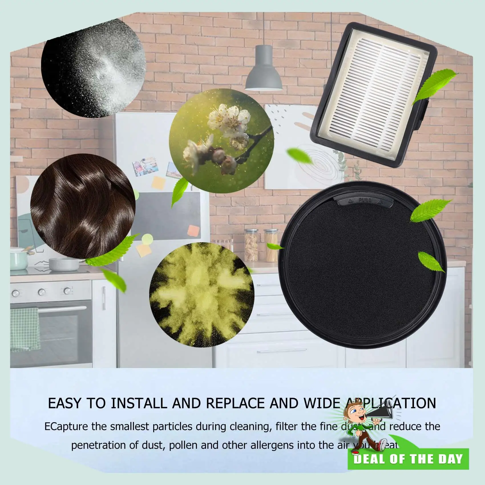 24 時間配達交換パック HEPA フィルター Amazon ベーシック VCS35B15KC-70、B071VNCNLF シリンダー掃除機アクセサリー