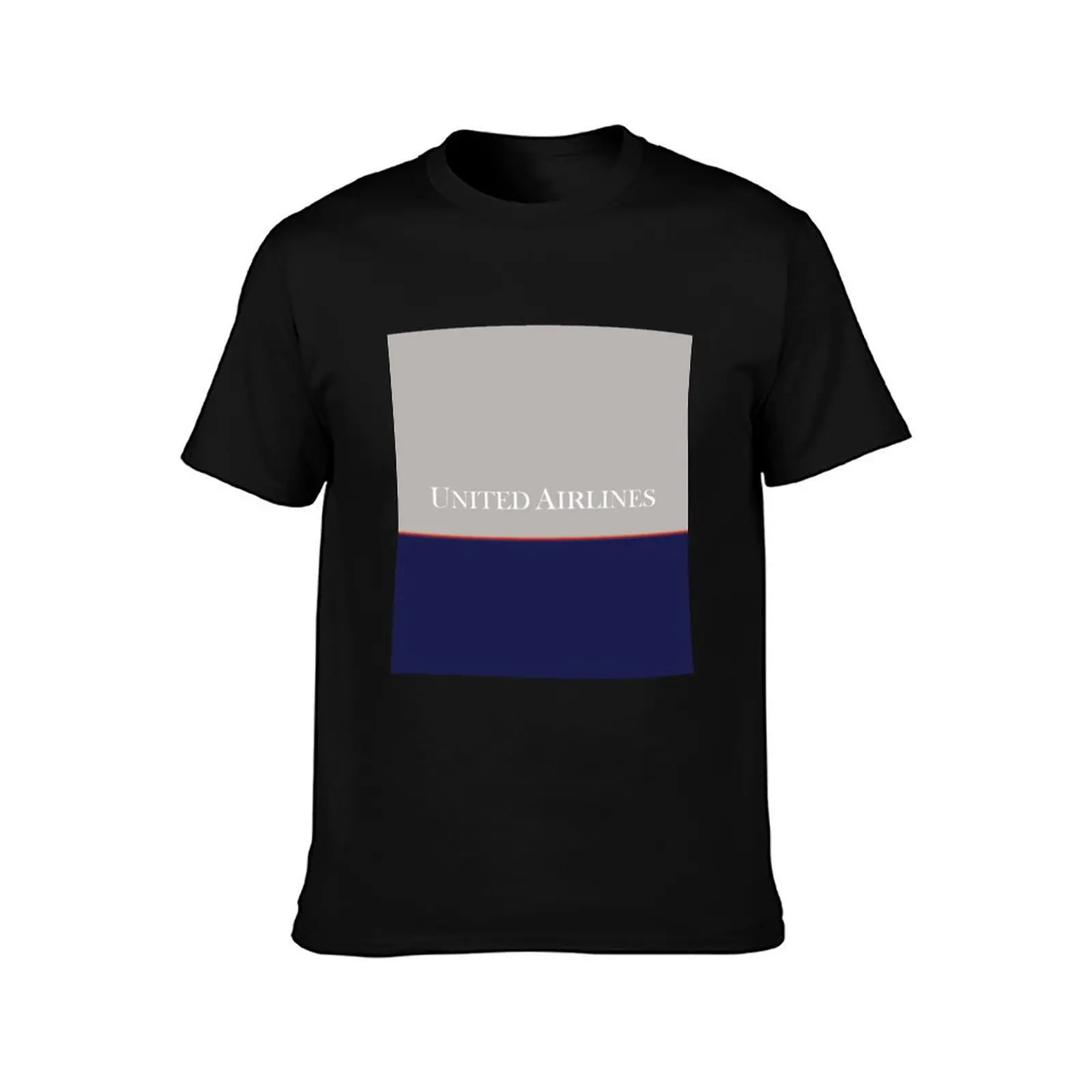 United Airlines Battleship Gray Livery T-Shirt Sun Protective Outdoor Tee Top T-Shirt