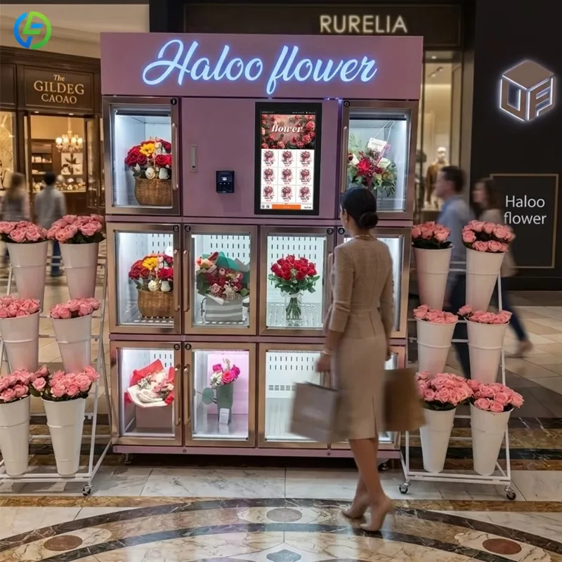 Manufacturer Automat Z Kwiatami OutdoorTemp Control Custom Flower Vending Machine Bouquet Vending Machine Customized