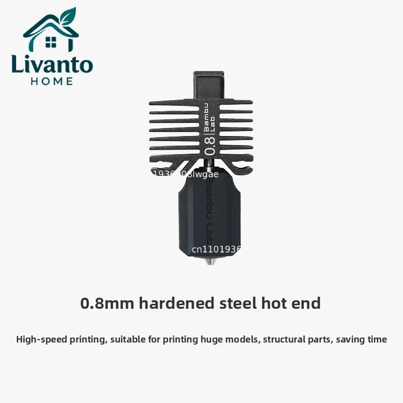 

Hardened steel hot end nozzle [for P1 series/X1C] 0.4/0 6/0.8 mm P1S nozzle 3D printer accessories