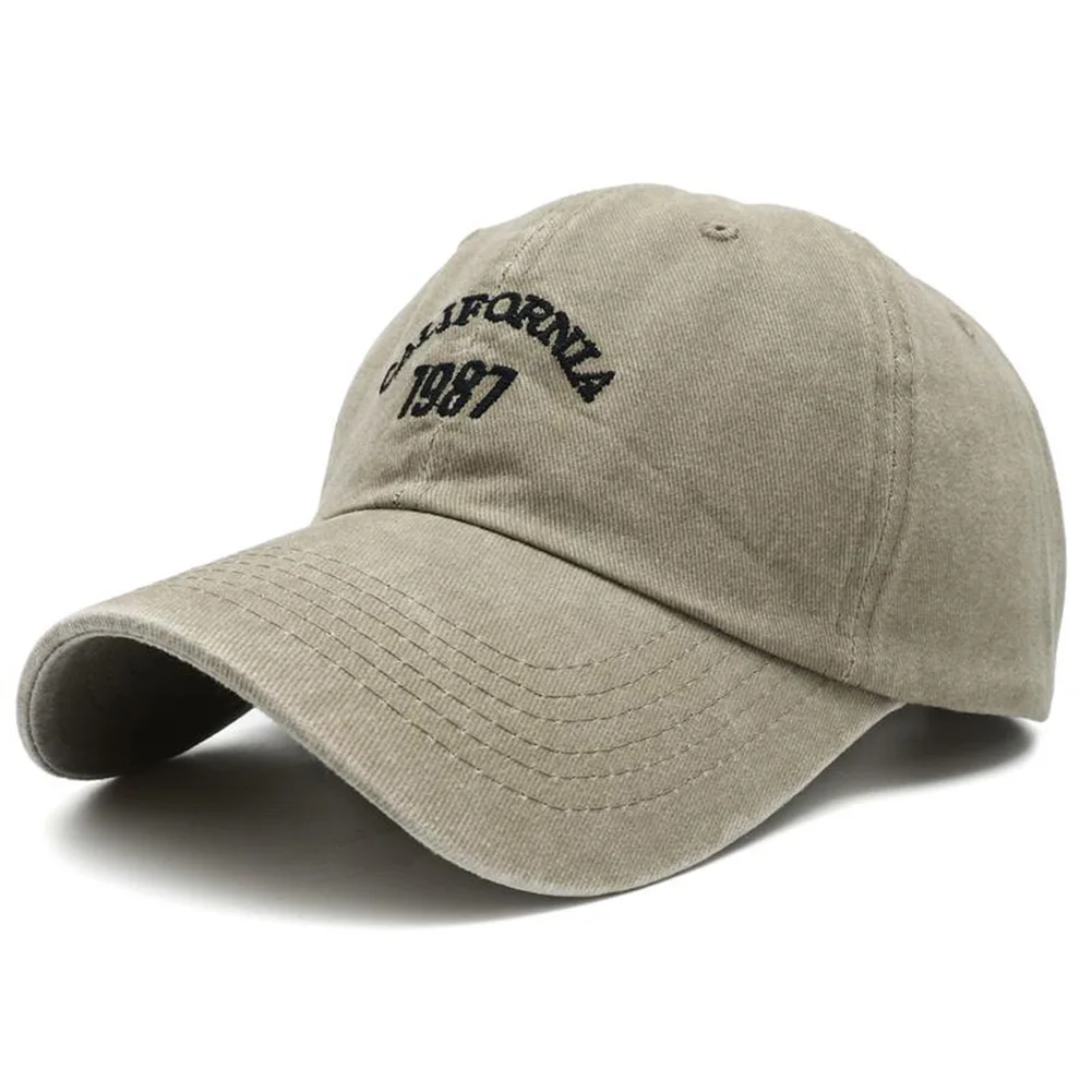 2023 nowa czapka z haftem w stylu Vintage 1987 Hip Hop regulowana czarna bawełniana tata czapki dla mężczyzn Gorras Hombre Beisbol