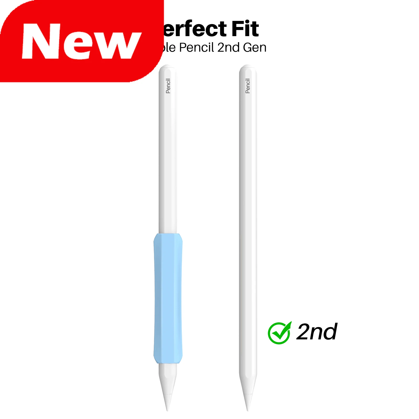 For Apple Pencil 1/2 Pencil Grip Case Non-Slip Cover Pencil Case Tablet Touch Stylus Silicone Pen Grip Protective Cover