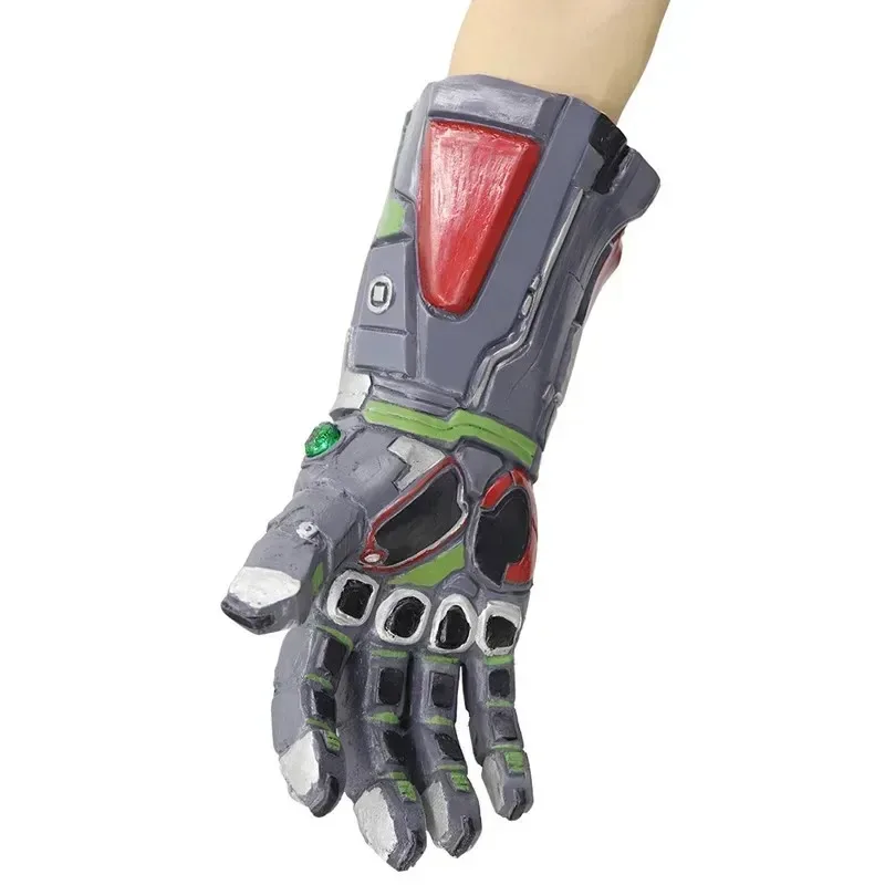 Cosplay 1/1 super-héros Iron Man Thanos gants en Latex Cosplay Costume accessoires de fête lumière LED gants de pierres précieuses déguisement fête Anime