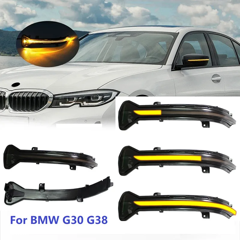 

Rearview Mirror Indicator LED Turn Signal Light Side Blinker Dynamic Sequential Flashing RHD For BMW 5 Series G30 G31 2016-2023
