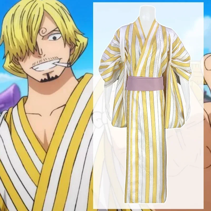 

Anime Cloth Adult Cosplay Vinsmoke Sanji Kimono Man Costume
