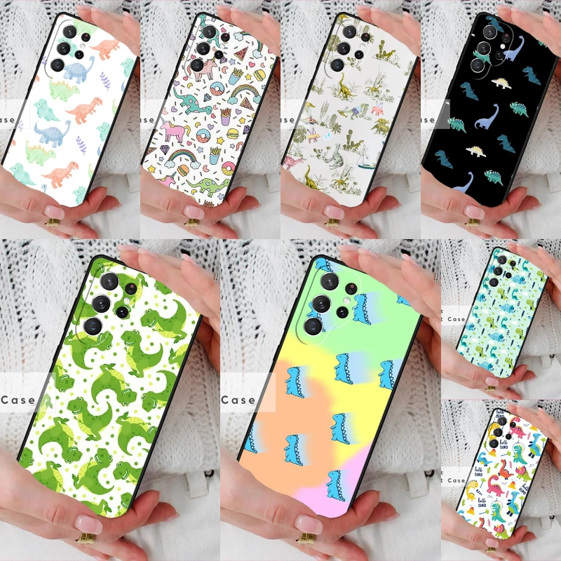 Dinosaur Pattern Phone Cover Case for Samsung Galaxy S26 Ultra S20 FE Note 10 S24 S23 S21 S25 Plus S22