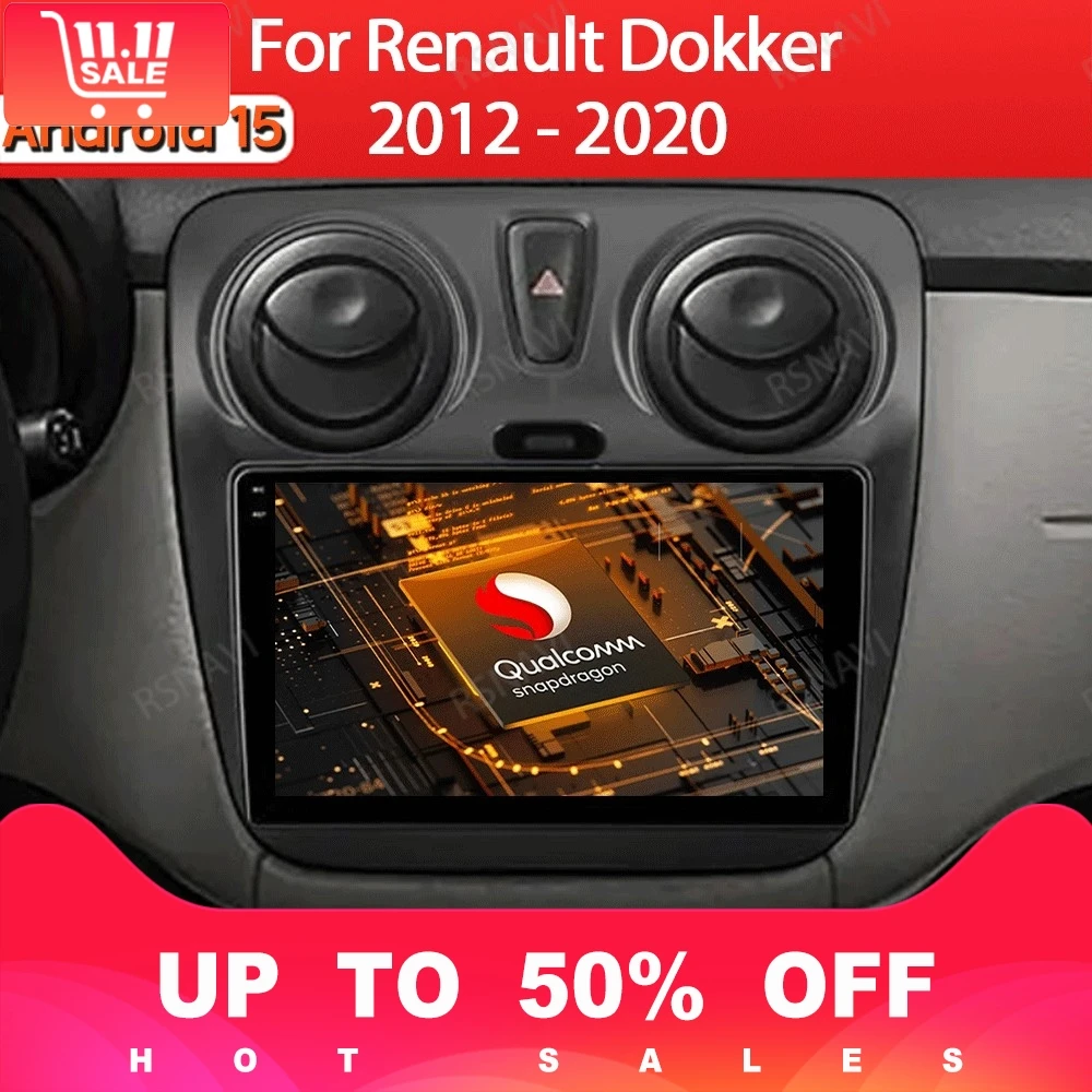 

Android 15 Car Radio For Renault Lodgy Dacia Dokker 2012 - 2021 Multimedia Stereo Video Player Auto Carplay GPS NAVI 4G WIFI DVD