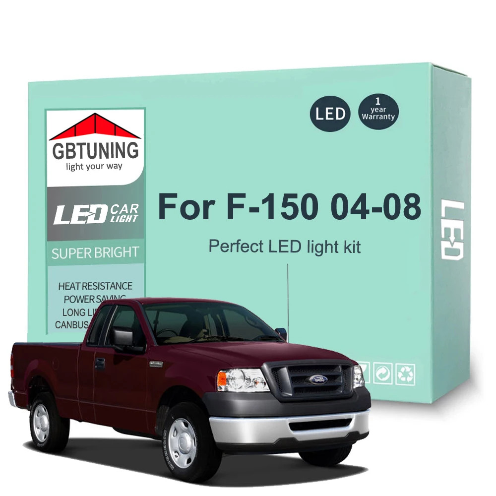 14 sztuk żarówek wewnętrznych LED do Forda F-150 F150 2004 2005 2006 2007 2008 Canbus Dome License Plate Indoor Lamp Car Accessories