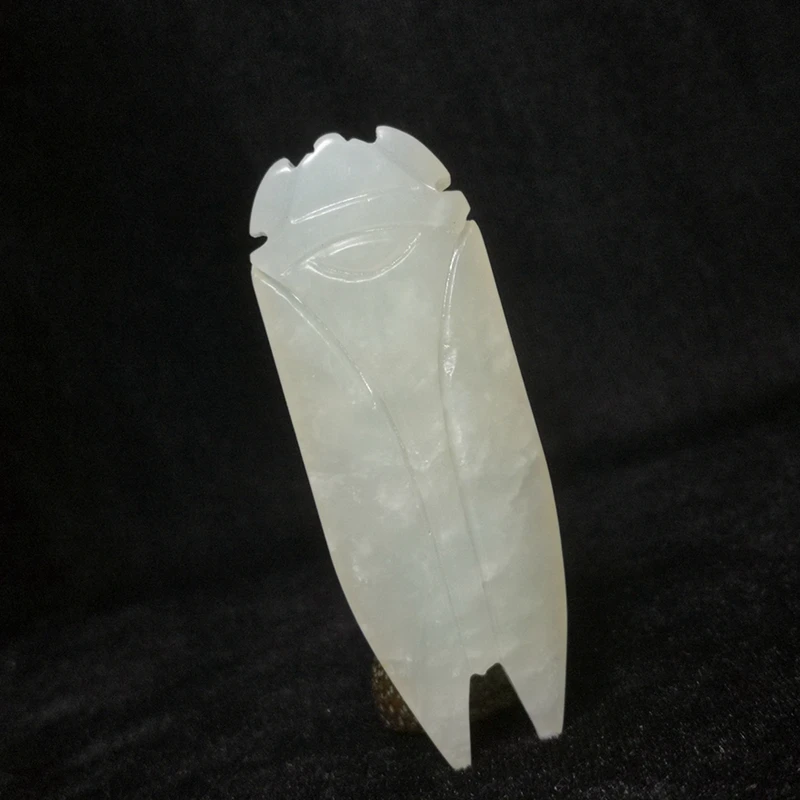 

Old Chinese Jade Hand Carved Cicada Statue Necklace Pendant Gift Collection