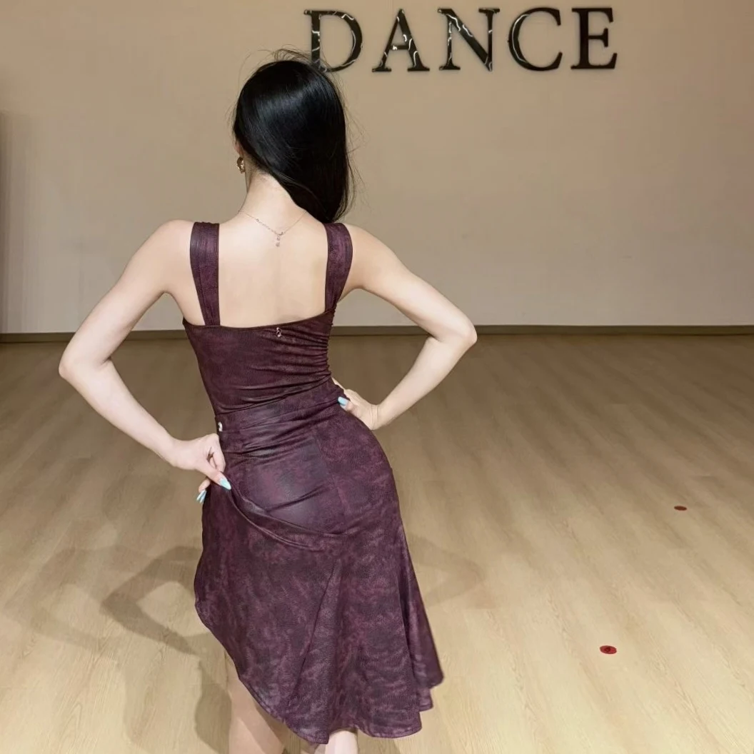 ラテンダンス衣装女性パフォーマンス服大人ラテントップススカートルンバチャチャダンス競技練習ドレス BL16910
