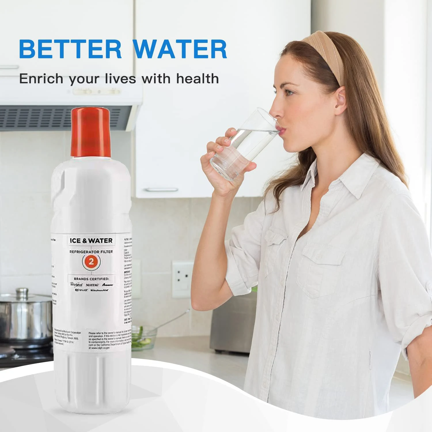 EDR2RXD1 Refrigerator Water Filter Compatible with 10413645A W10413645 Filter2 469082 469903