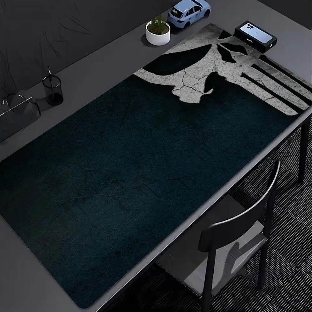 Skull Horror Art Large Gaming Mousepad Anti-slip Lock Edge Deskmat E-sports Keyboard Mat Skeleton Pc Laptop Gamer Mouse Pad