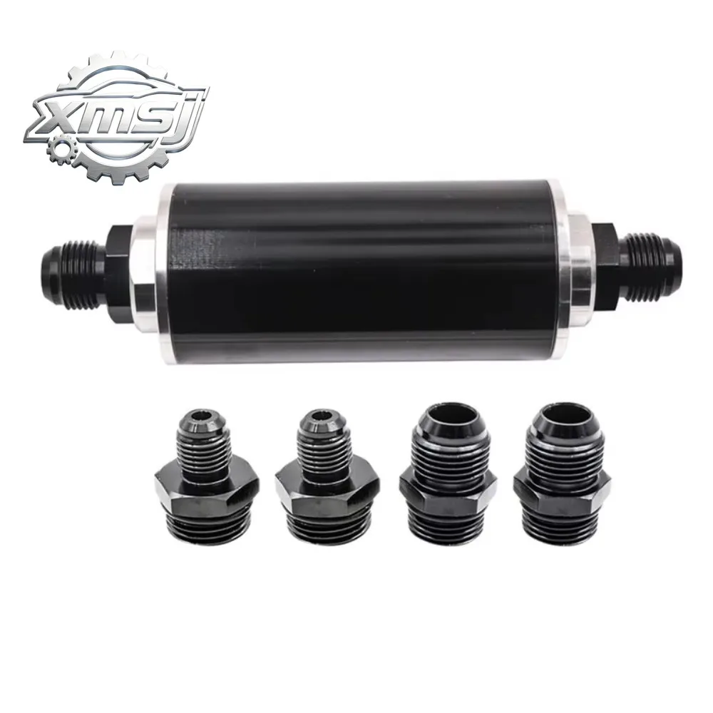 Fuel Filter 50Mm Universal Car Accessories AN6 AN8 AN10 Adapter Cleanable Design