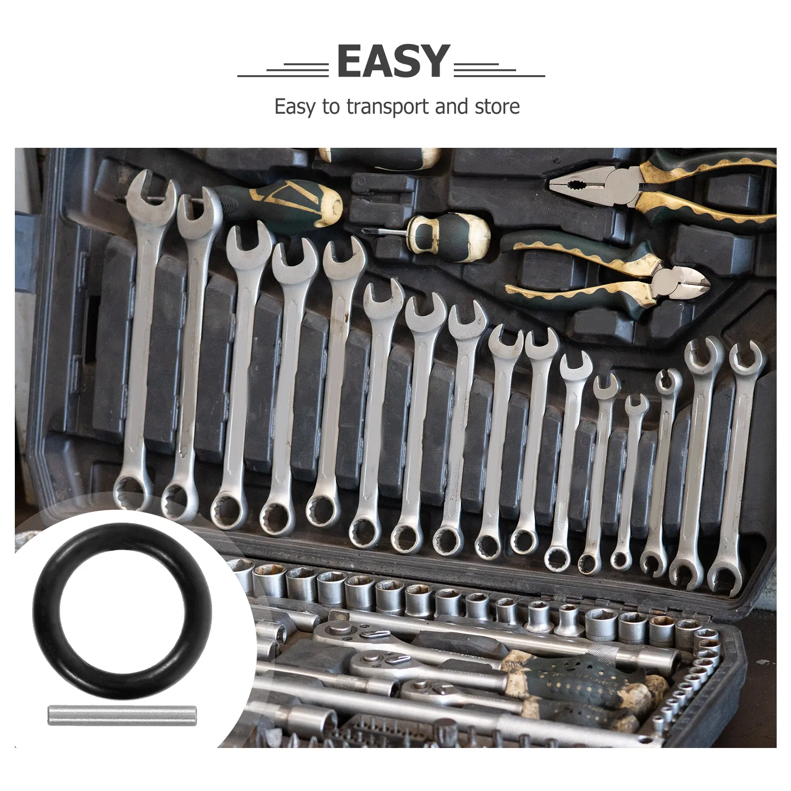 

6Sets Electric Wrench Socket Retainer Ring Pin Drive Retaining Clips Durable Stainless Steel Rubber Torque Wrench