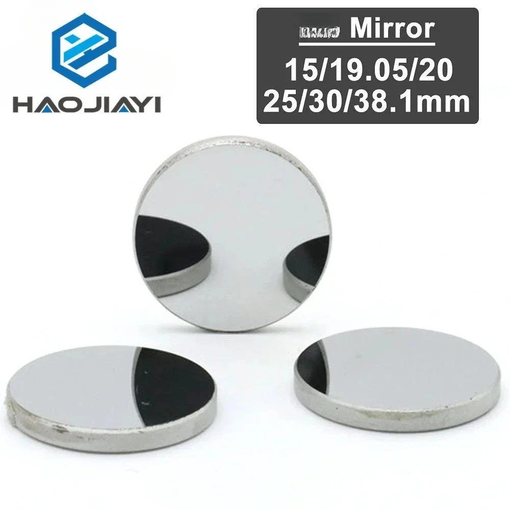 

HAOJIAYI Co2 Laser Reflect Mirror Dia. 15 19.05 20 25 30 38.1mm Laser Mirror for Co2 Laser Engraving and Cutting Machine