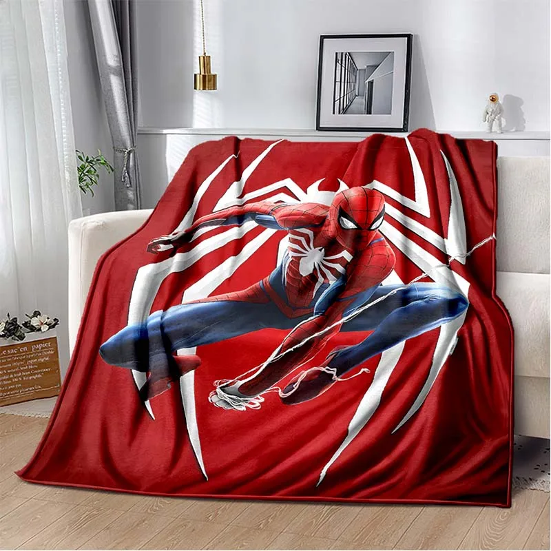 Disney Spider-Man Avengers Flannel Plush Soft Fluffy Break Nap Blanket Children's Cover Blanket Children Gift  Blankets for Beds