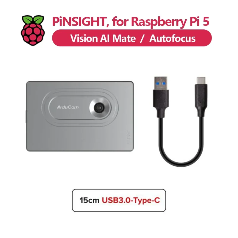 SmCpPiNSIGHT, 12MP Vision AI Mate For Raspberry Pi 5