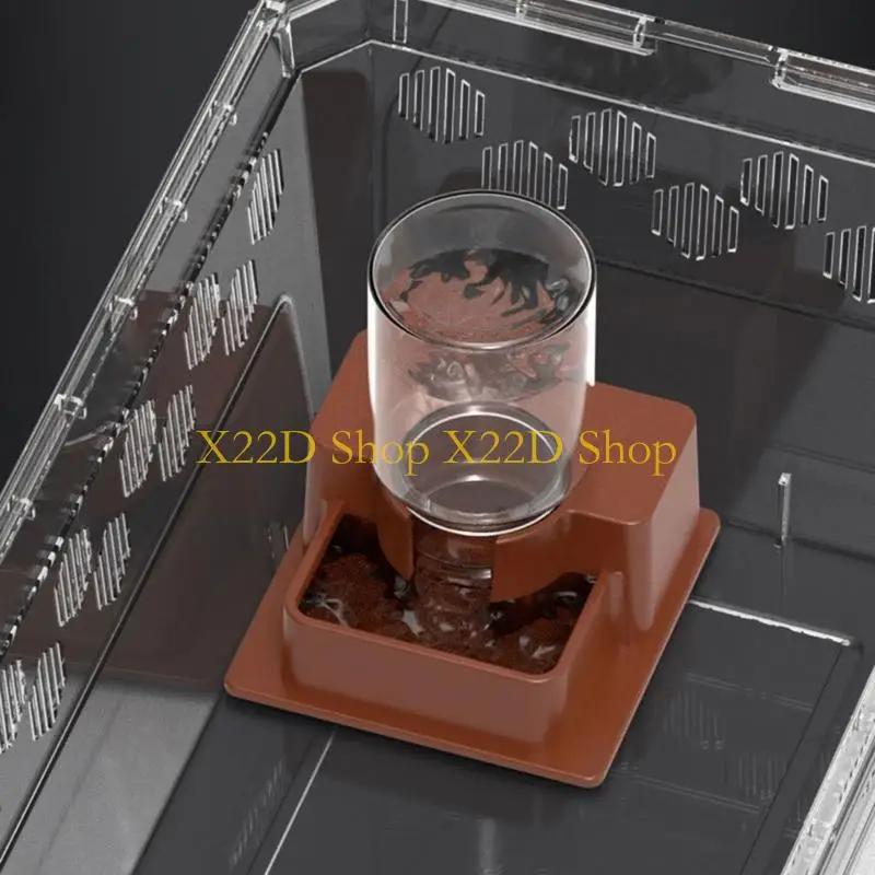 

X22D Многоуровневая автоматическая кормушка для рептилий Прозрачная бутылка Тихая система пополнения Компактный дизайн для