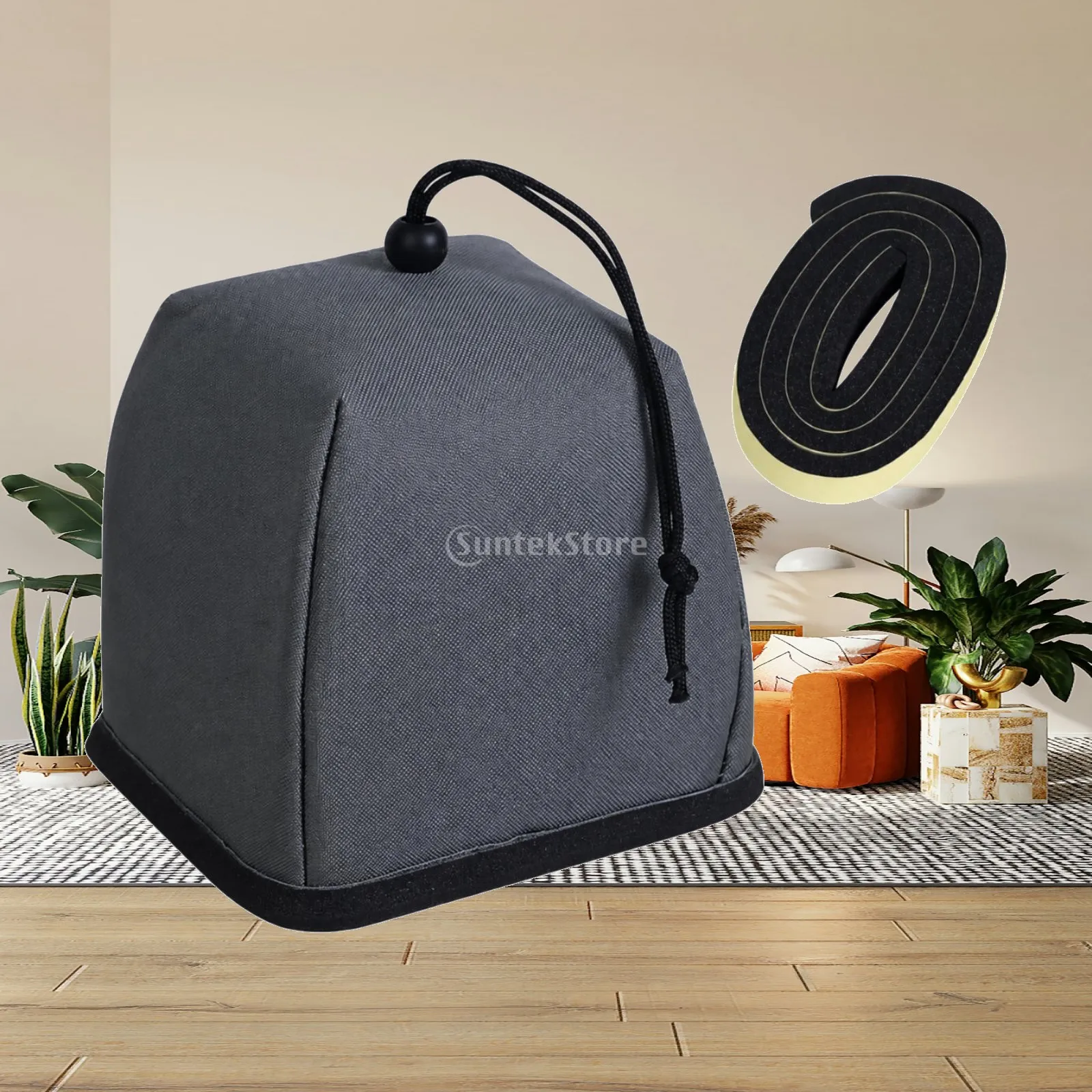 Outdoor Garden Faucet Cover Insulated Freeze Protector Gray Oxford Cloth Reusable Winter Sleeve for Hose Spigot Anti Cold