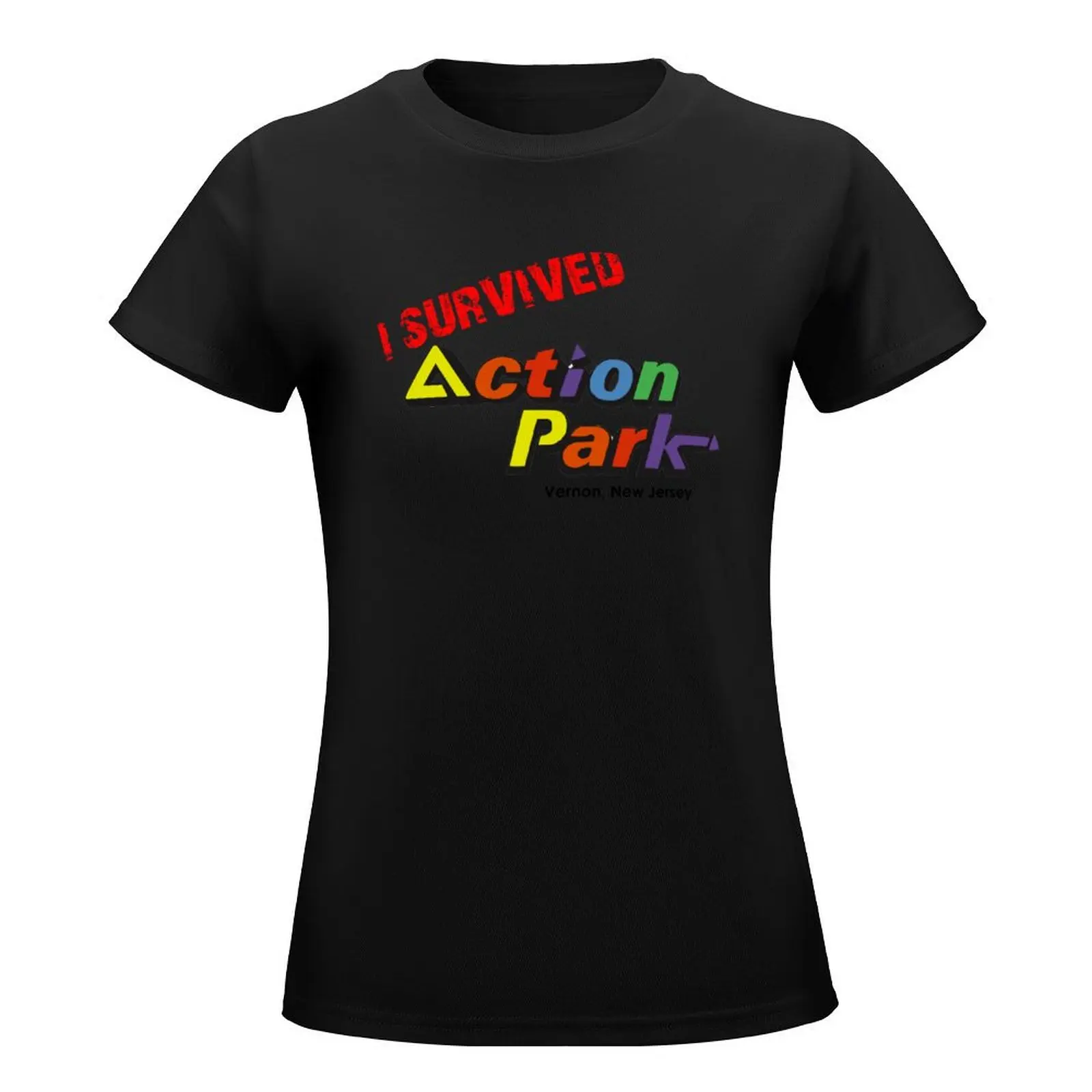 I Survived Action Park T-Shirt Female clothing anime clothes tops tshirts woman