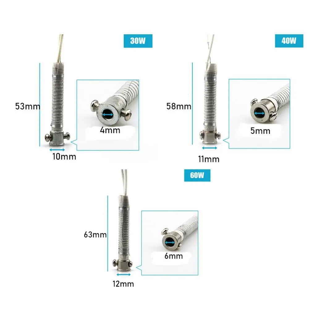 Durable 220V Soldering Iron Core Heating Element Replacement Welding Tool External Heat Soldering Metalworking Tool 30W 40W 60W