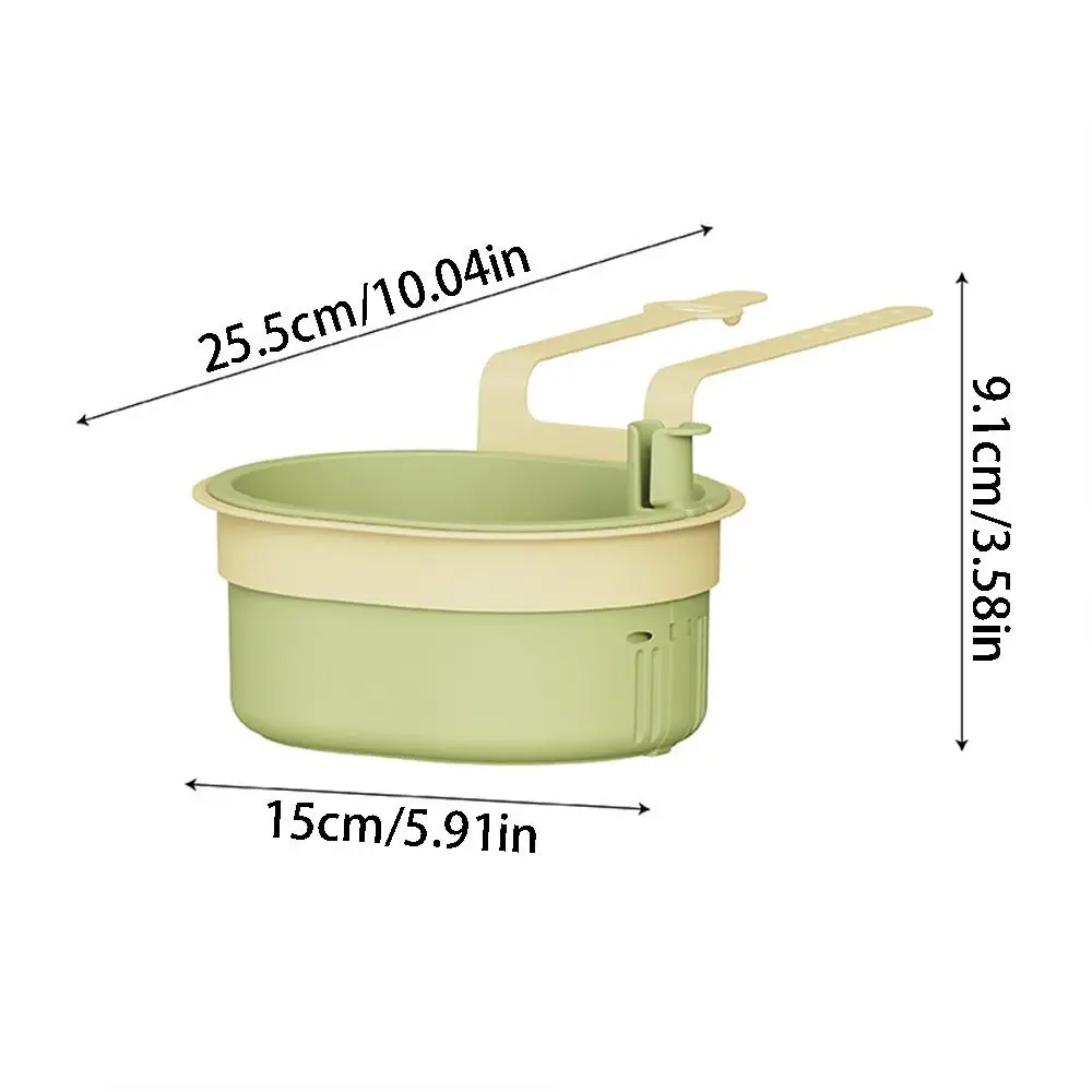 2Pcs 2 in 1 Sink Hanging Strainer Basket Detachable Openable Bottom Cover Kitchen Garbage Filter Multifunctional Snap On