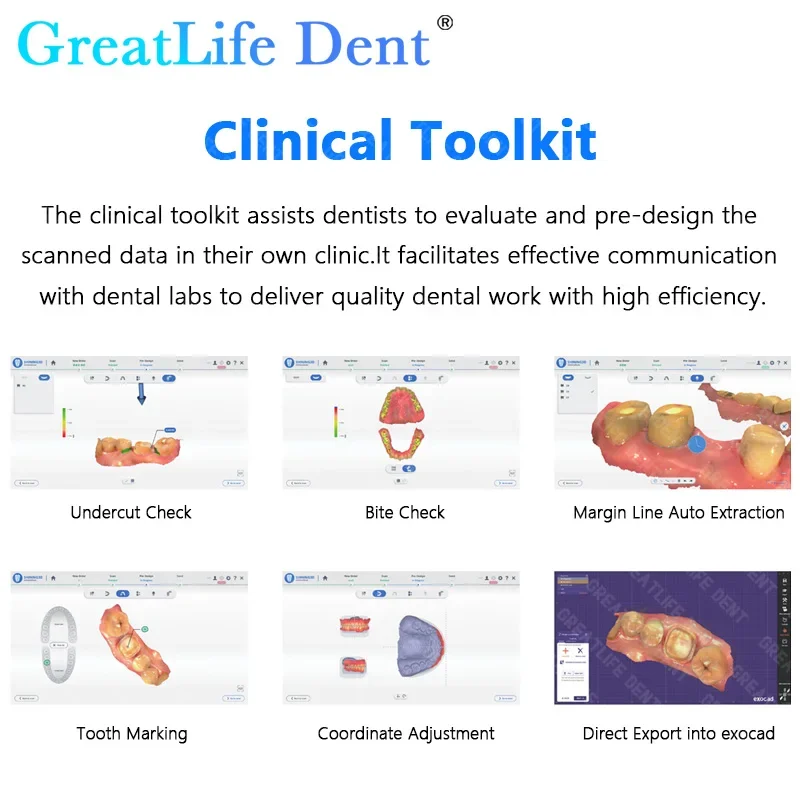 GreatLife Dent SHINING 3D Dental Aoralscan 3 Skaner wewnątrzustny Skanowanie AI Kompatybilny z implantem MAC-OS/Orthodoncja/Restoration