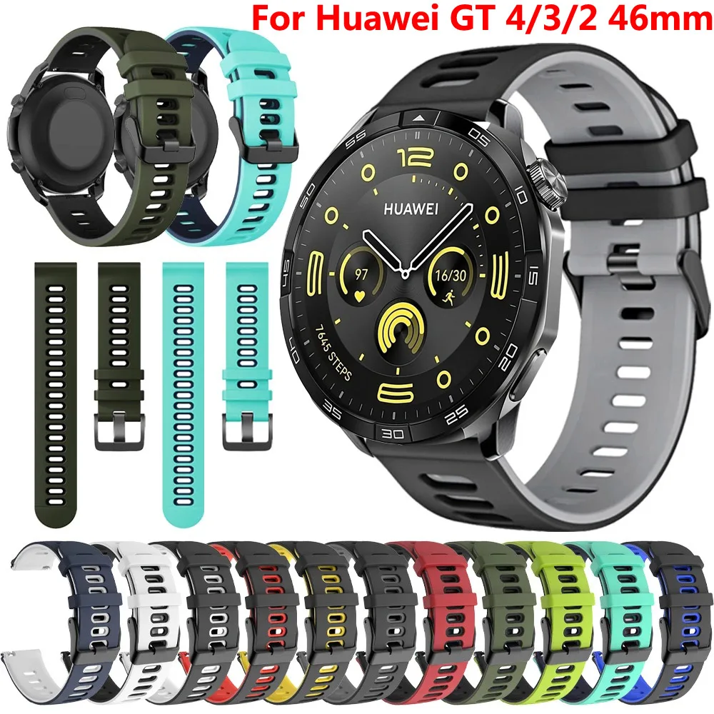 

Sports Rubber Strap for Huawei Watch GT 4 3 2 46mm Swim Silicone Soft Watchband 20mm 22mm Belt Replacement Accessorie