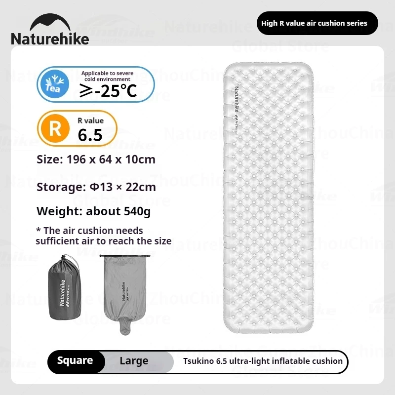 Naturehike R6.5 Opblaasbare matras 10 cm dikker 20D Nylon TPU Luchtmatras Camping Outdoor hiping Pad Hoge Waardering Cashion
