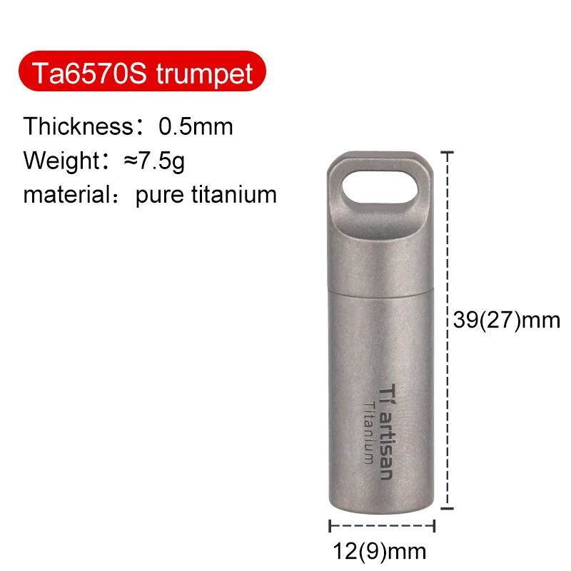 Tiartisan Titan Mini EDC Werkzeuge Tragbare versiegelte Medizinflasche Home Outdoor Pillendose Wasserdichter Titan-Pillenbehälter 8