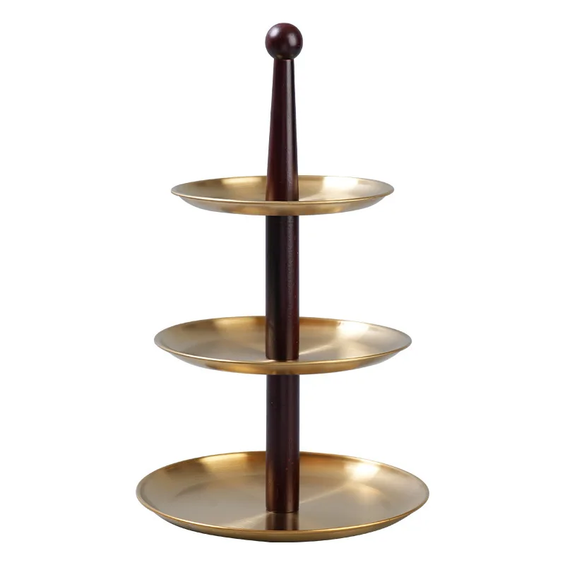 

High-end entrance storage string plate stainless steel multi-layer display rack European hotel commercial