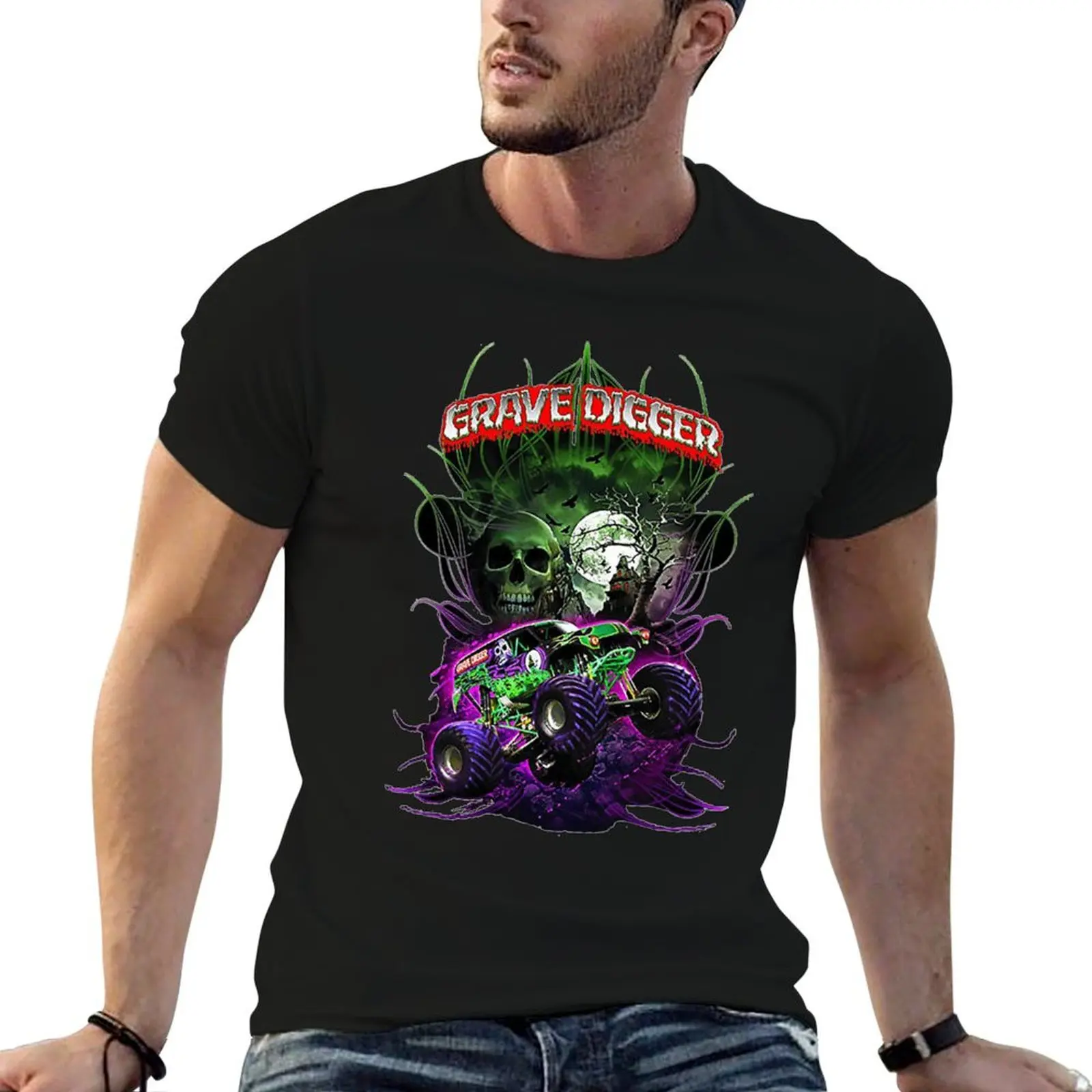 

monster T-Shirt grave anime truck tshirt cotton t jam digger funny monster shirts