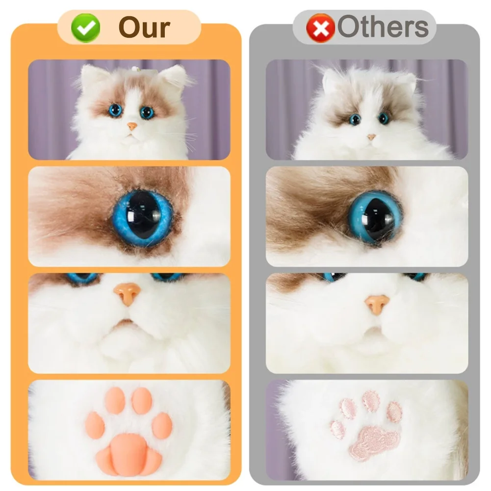 กระเป๋าเป้สะพายหลังรูปแมว Handcrafted ตุ๊กตาสัตว์ตุ๊กตากระเป๋าปรับไหล่กระเป๋าตุ๊กตาสัตว์กระเป๋าเป้สะพายหลังของขวัญวันเกิด