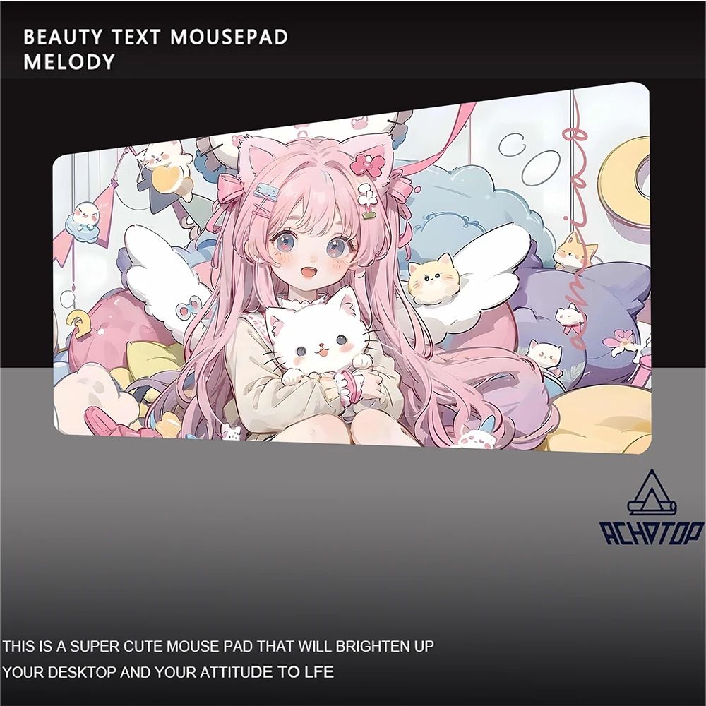 

Anime Gril Gamer Mouse Pad Large Big Kawaii Desk pad XXL Keyboard Grande Setup PC Gaming Rubber Extended Beauty Mousepad