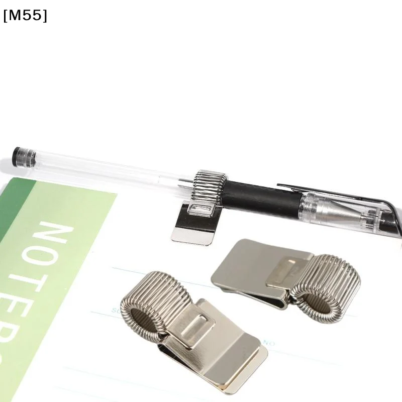 1/3/5Pcs Multifunctional Telescopic Electroplating Pen Clip Notepad Portable Spring Pen Slot Fixed Stationery Accessories[M55]