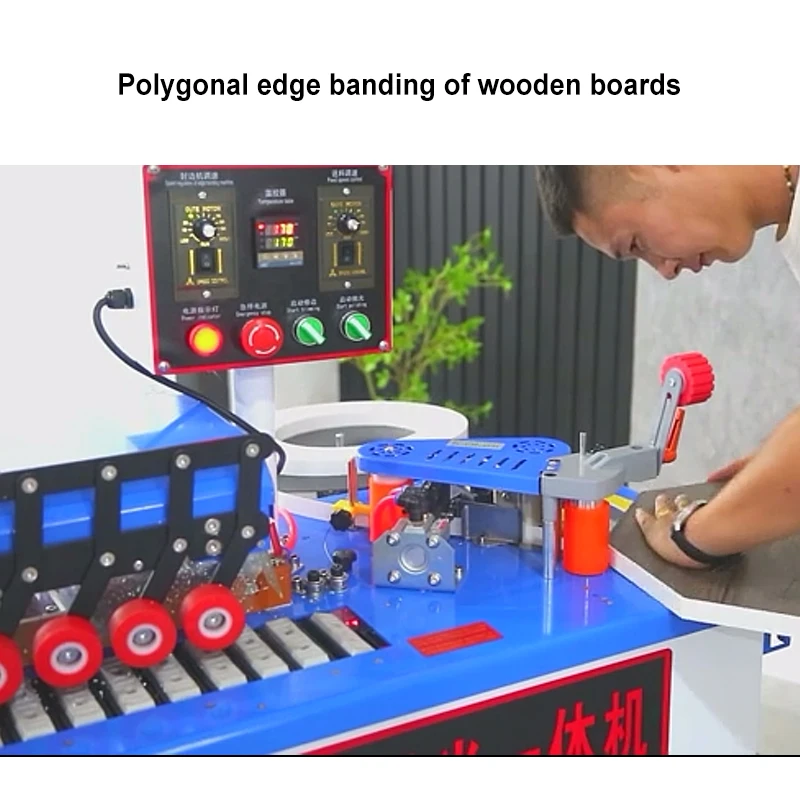 New Straight Edgebander Table Top Automatic Banding Edge Bander Furniture Making Trimming 5functions Machine