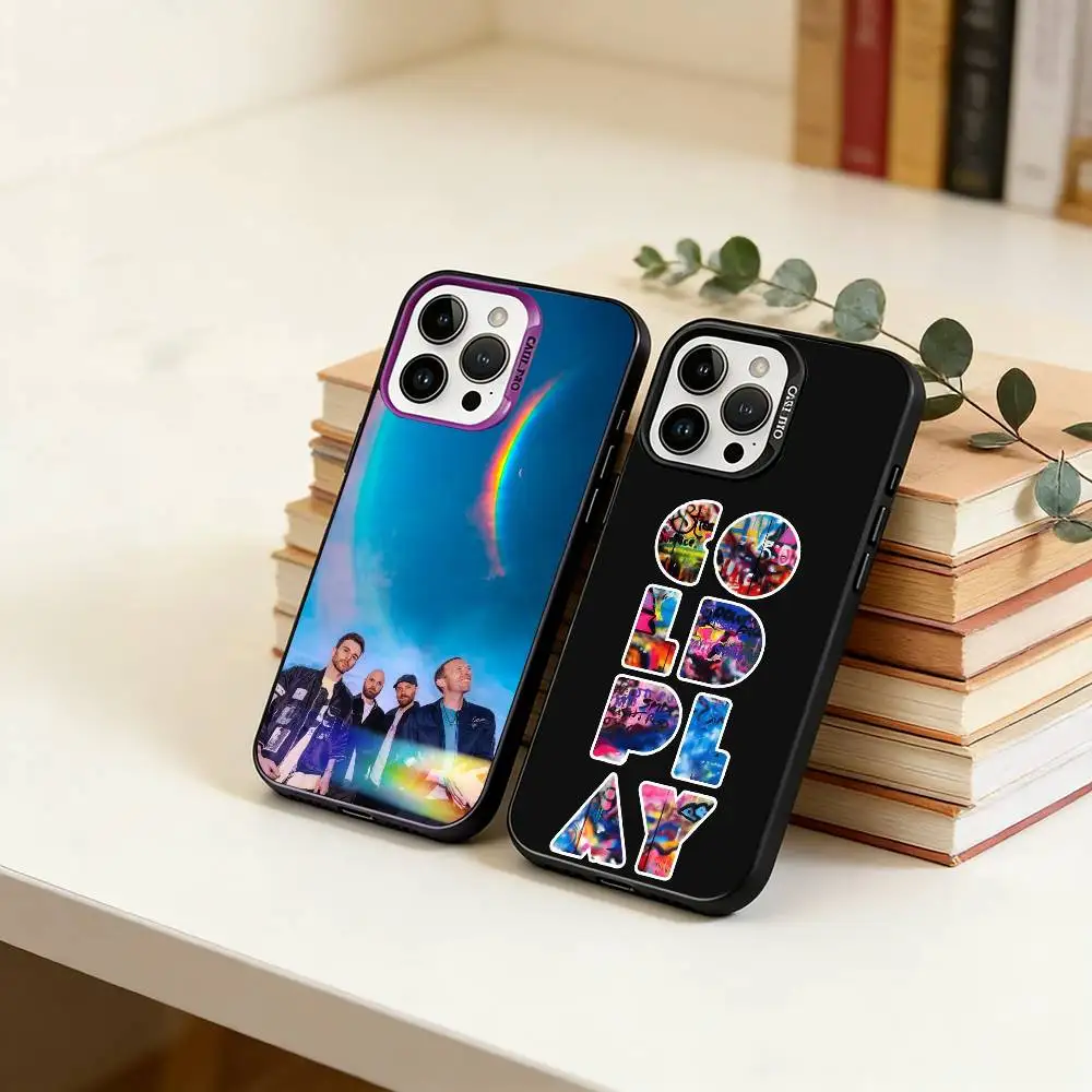 

Band C-Coldplay Phone Case For iPhone 17,16,15,14,13,12,11 Plus,Pro Max,XS,Colorful Silver Black Cover
